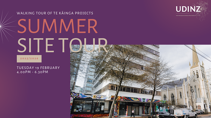 UDINZ Summer Site Walking Tour of Te Kāinga Projects logo